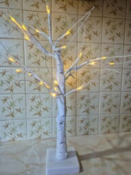 White Birch Tree Lamp/light With 20+ Leds