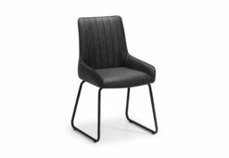 Julian Bowen Soho Antique Black With Faux Leather Dining Chair