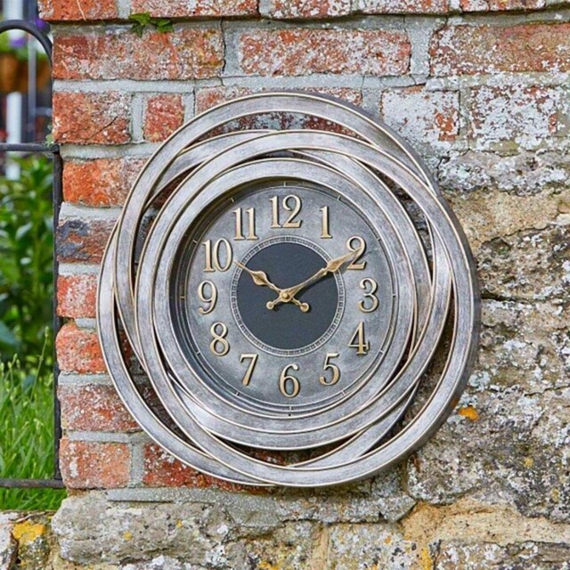 Outdoor Wall Clock Sundial Weatherproof Quartz 55cm - Smart Garden