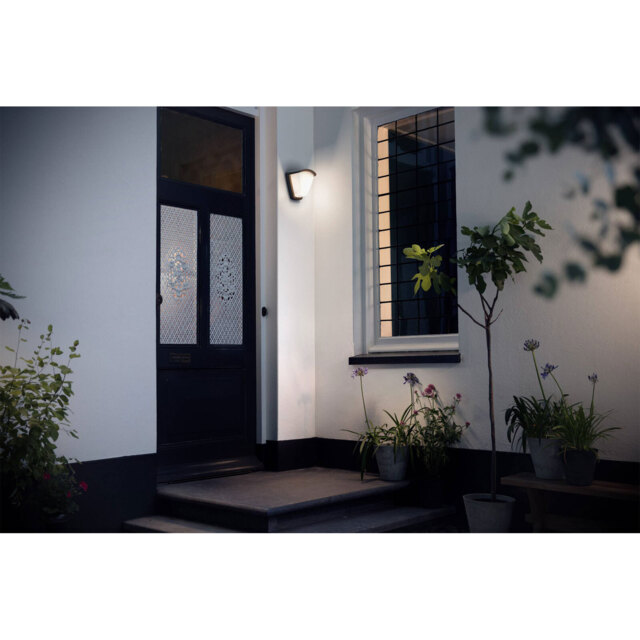 Philips 1738393pn Kiskadee Outdoor Wall Light Led E-27 42w Anthracite