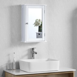 Bathroom Cabinet White Single Double Wallmount Mirrored Drawer Tall