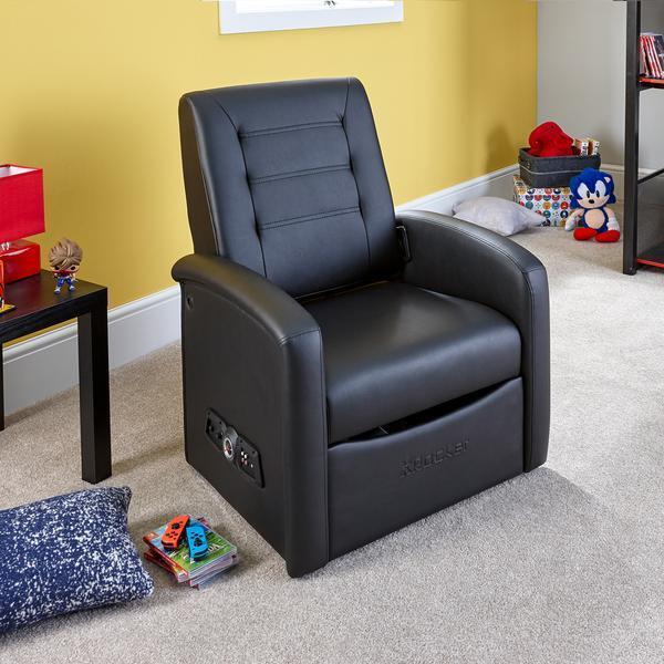 X Rocker Shift Premier Jr Audio Gaming Armchair Seat Storage Black -