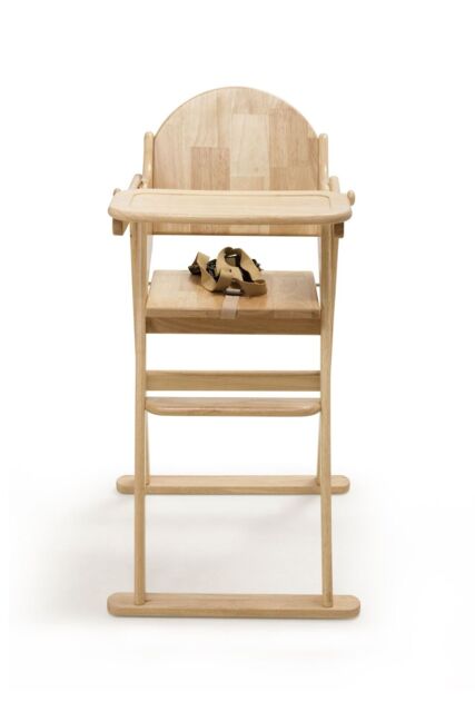 Safetots Folding High Chair, Wooden, Putaway Baby Highchair, Natural