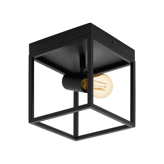 Modern Vintage Minimal Black Ceiling Light 1 Bulb Gl0558