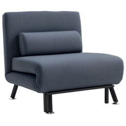 Homcom Folding 5 Position Convertible Sleeper Chair Sofa Bed Dark Grey
