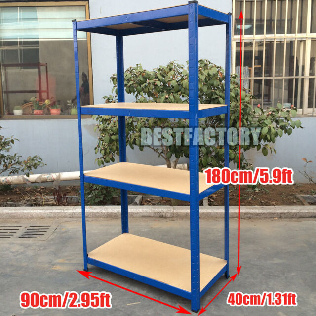 5 Tier Garage Shelving Unit Storage Shelves Boltless Shelf Racking