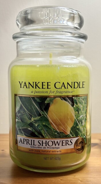 Yankee Candle Large Jar April Showers, New, Rare And Retired Us