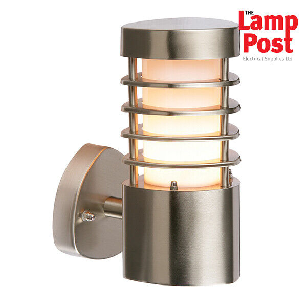 Saxby 13798 Bliss Outdoor Garden Ip44 Stainless Steel Wall Lantern