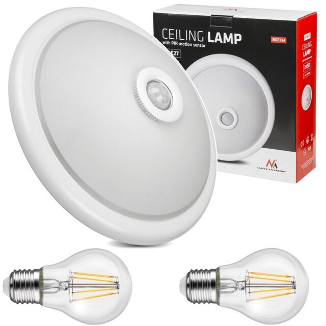 Ceiling Lamp With Motion Sensor 16w E27 Automatic Lighting Dusk To