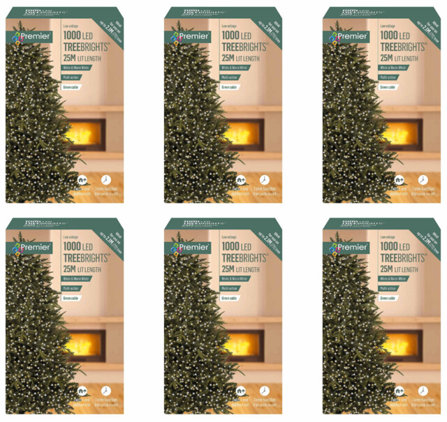 6x 1000 Led Multi-action Treebrights Christmas Tree Light Timer