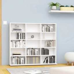 Cd Cabinet White 102x23x89.5 Cm Engineered Wood Vidaxl