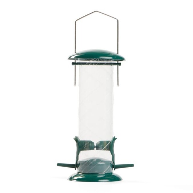 Copper Style Hanging Bird Seed Feeder With 4 Feeding Ports Garden Wild