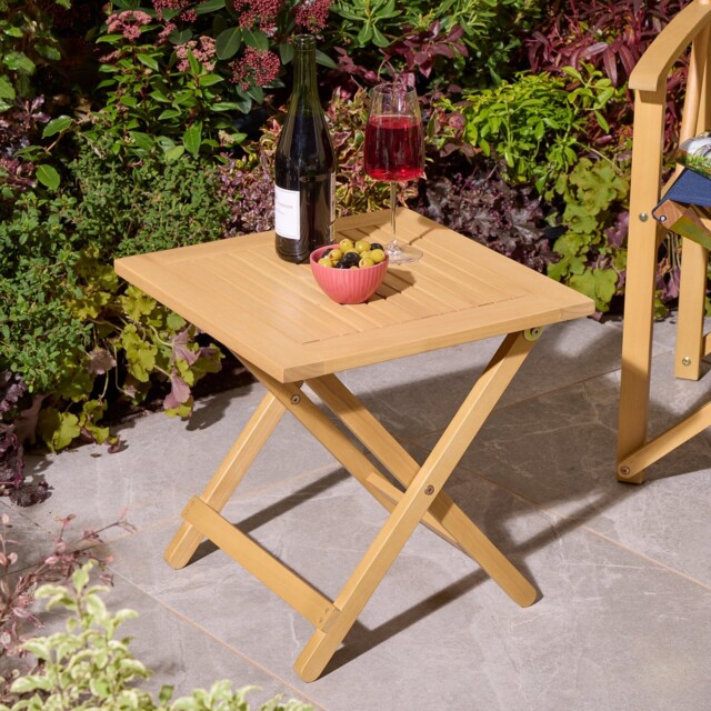 Rowlinson Ascot Folding Hardwood Side Table