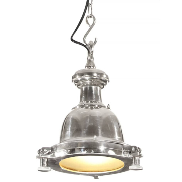 Pendant Light Silver Aluminium Adjustable Industrial E27 25x25x136 Cm