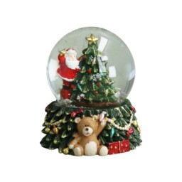 Gisela Graham Santa With Tree Led Water Globe