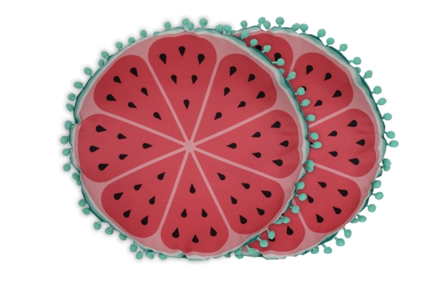 Garden Chair Sofa Watermelon Print Scatter Cushion Pair