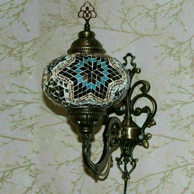 Turkish Moroccan Mosaic Multicolour Tiffany Wall Sconce Lamp Light