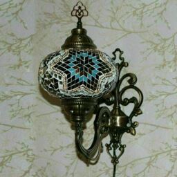 Turkish Moroccan Mosaic Multicolour Tiffany Wall Sconce Lamp Light