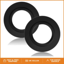 Set Of 2 Black Metal Lamp Shade Reducer Rings For E27 To B22