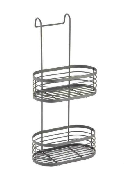 Blue Canyon 2 Tier Grey Over Shower Screen Caddy Basket Storage Rack