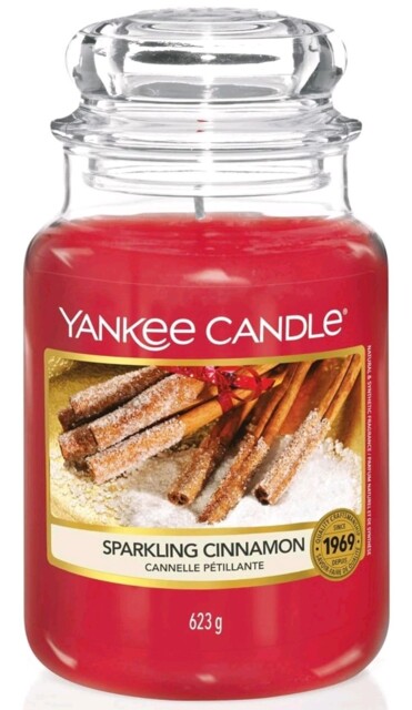 Yankee Candle Sparkling Cinnamon Large Jar Candle, 623g Winter Festive