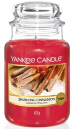 Yankee Candle Sparkling Cinnamon Large Jar Candle, 623g Winter Festive