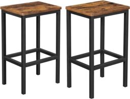 Vasagle Bar Stools Set Of 2, Breakfast Stool Chairs, For Kitchen,