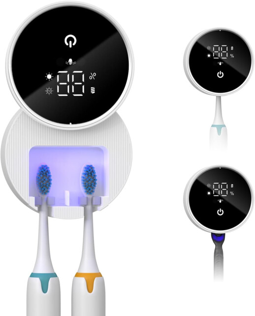 Oria Uv Toothbrush Sanitizer, Wall Mounted Toothbrush Sanitizer Holder