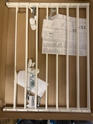 Baby Dan White Metal Pressure-fit Safety Gate For Doorways Or Stairs.