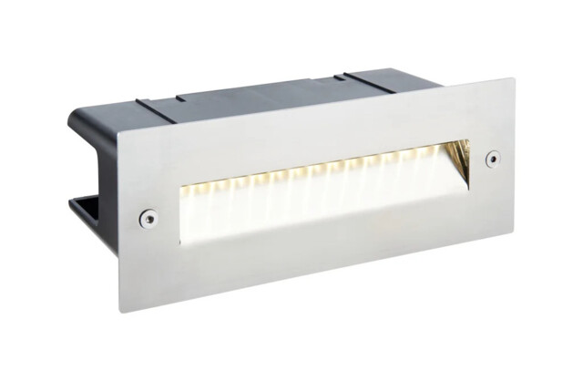 Outdoor Light Silver Seina Guide Led Brick Wall Ip44 Marine Grade