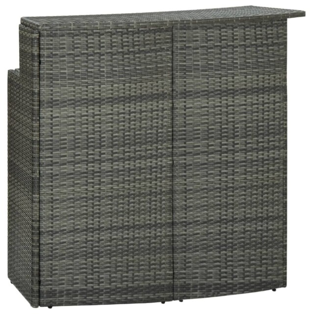 Outdoor Patio 120cm Poly Rattan Garden Bar Table Outside Balcony