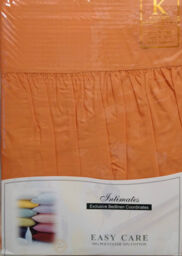 King Size Fitted Valance Sheet Orange 180 Thread Count Percale Terra