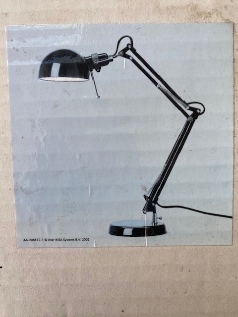 Ikea Forsa Work Desk Lamp Desktop Bed Side Classic Dome Style Black