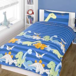 Dinosaurs Duvet Cover Sets - Junior / Bedding Bundle 4 In 1, Single &