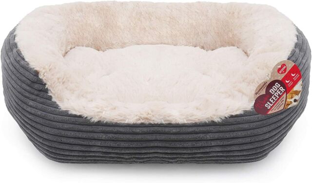 Rosewood Jumbo Cord Plush Dog Bed Warm Washable Luxury Pet Cat