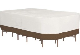 Rectangular/oval Patio Table & Chair Set Cover Beige/tan 279 X 213 X