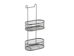Blue Canyon 2-tier Hanging Shower Caddy Grey Rust-resistant No-drill