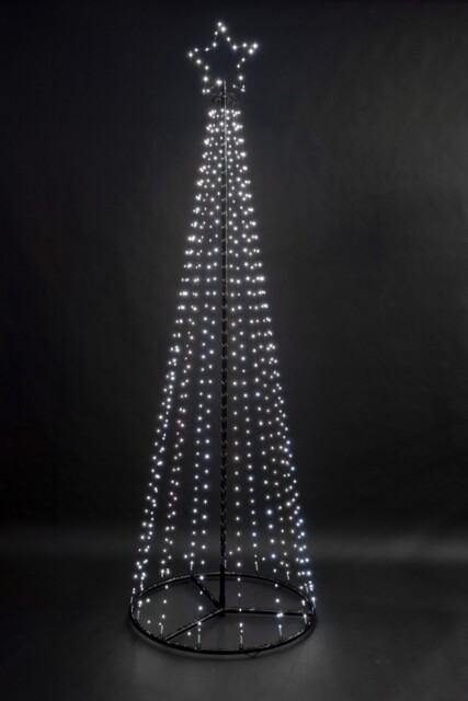 Snowtime 2.5m Maypole Outdoor Tree With 884 Flashing Wire Lights - Ice