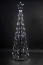 Snowtime 2.5m Maypole Outdoor Tree With 884 Flashing Wire Lights - Ice