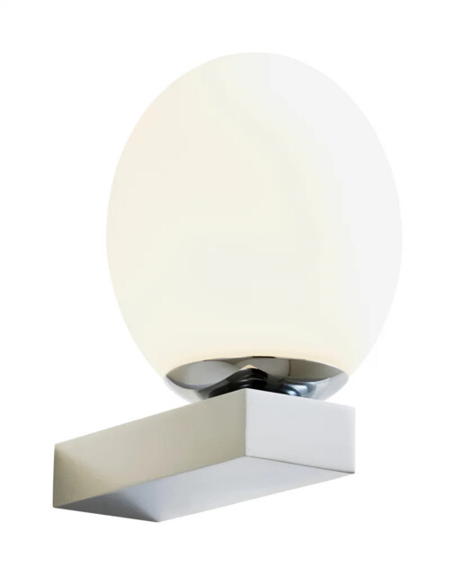 Bathroom Light Silver Agios Led Wall Chrome Opal Glass Ip44 Spa