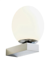 Bathroom Light Silver Agios Led Wall Chrome Opal Glass Ip44 Spa