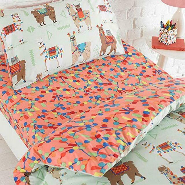 Toddler Fitted Polycotton Sheet Multi-coloured - Llamarama Range