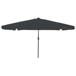 Garden Parasol With Led Strip Lights Polyester Outdoor Shade Summer