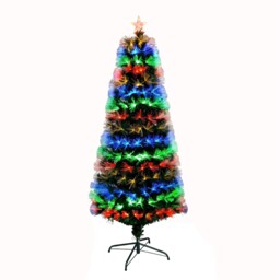 3ft Pre-lit Christmas Tree Green Fiber Optic Led Light Xmas Home