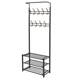 Garment Clothes Rack Rail Organiser With Shoe Storage Shelf