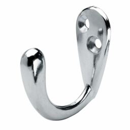 Single Chrome Robe Coat Hooks Door Bathroom Bedroom Dress Clothes