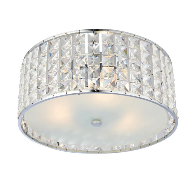 Bathroom Light Silver Belfont 3 Ip44 Chrome Endon 61252