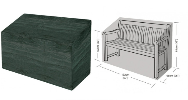 Garland W1264 Polyethylene Weather Proof 2 Seater Bench Cover Green