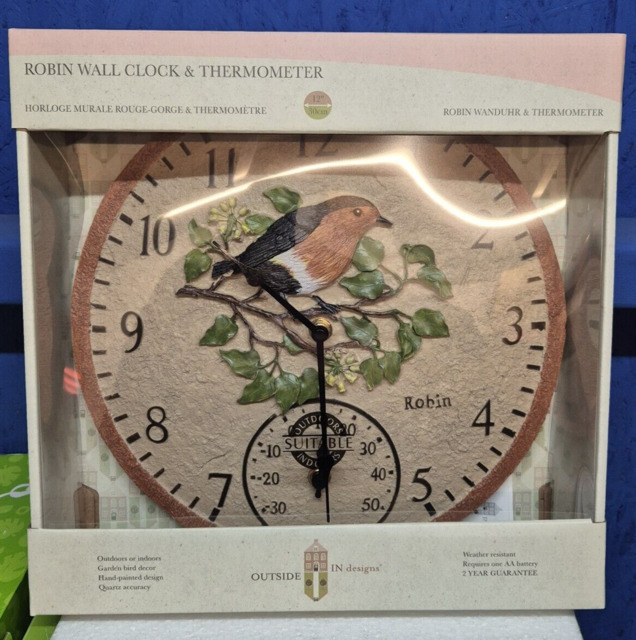 Smart Garden Robin Clock & Thermometer