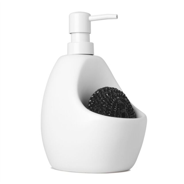 Umbra Joey Soap Pump & Scrubby Pad 591ml Capacity Matte Finish